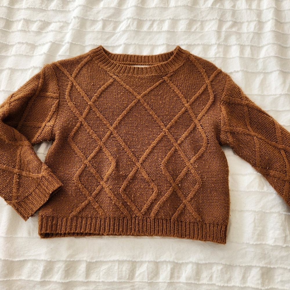 Cozy Brown Knit Sweater